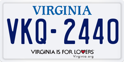 VA license plate VKQ2440