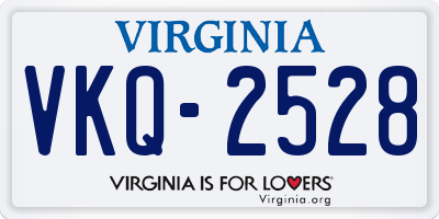 VA license plate VKQ2528