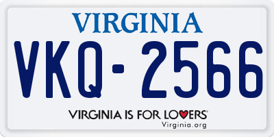 VA license plate VKQ2566