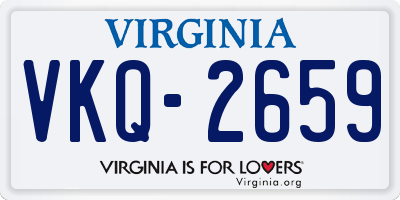 VA license plate VKQ2659
