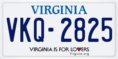 VA license plate VKQ2825