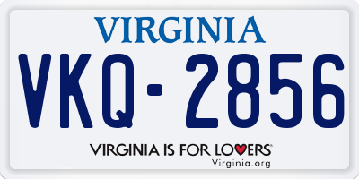 VA license plate VKQ2856