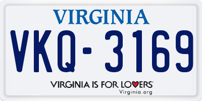 VA license plate VKQ3169