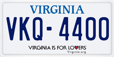 VA license plate VKQ4400