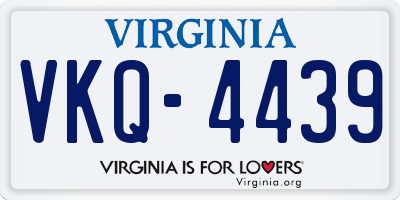 VA license plate VKQ4439