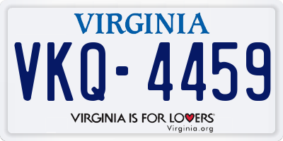 VA license plate VKQ4459