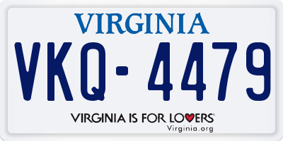 VA license plate VKQ4479