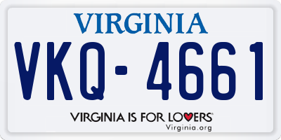 VA license plate VKQ4661