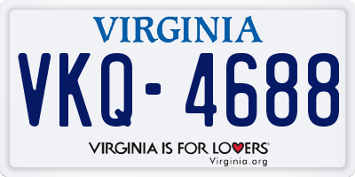 VA license plate VKQ4688