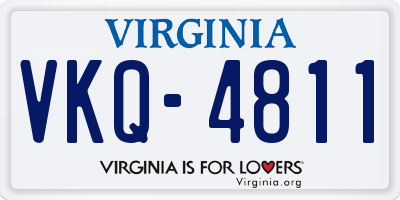 VA license plate VKQ4811