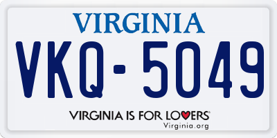 VA license plate VKQ5049