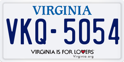 VA license plate VKQ5054
