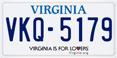 VA license plate VKQ5179