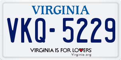 VA license plate VKQ5229