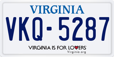 VA license plate VKQ5287