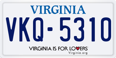 VA license plate VKQ5310