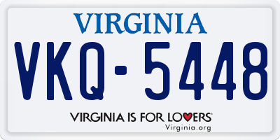 VA license plate VKQ5448