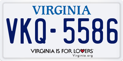 VA license plate VKQ5586