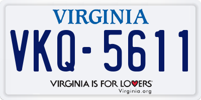VA license plate VKQ5611