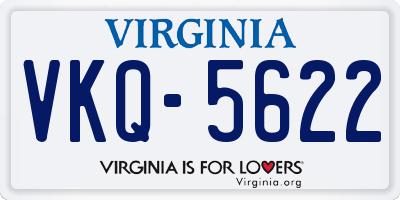 VA license plate VKQ5622