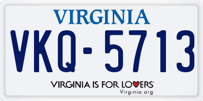 VA license plate VKQ5713