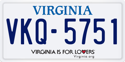 VA license plate VKQ5751
