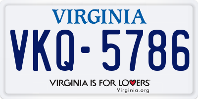 VA license plate VKQ5786