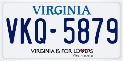 VA license plate VKQ5879