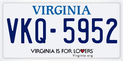 VA license plate VKQ5952