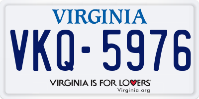 VA license plate VKQ5976
