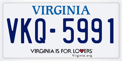 VA license plate VKQ5991