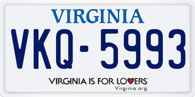 VA license plate VKQ5993