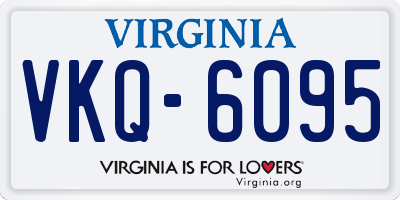 VA license plate VKQ6095