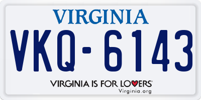 VA license plate VKQ6143