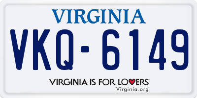 VA license plate VKQ6149