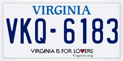 VA license plate VKQ6183
