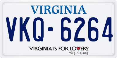 VA license plate VKQ6264