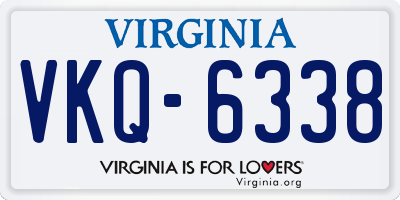 VA license plate VKQ6338