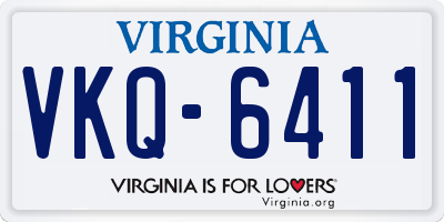 VA license plate VKQ6411