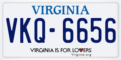 VA license plate VKQ6656