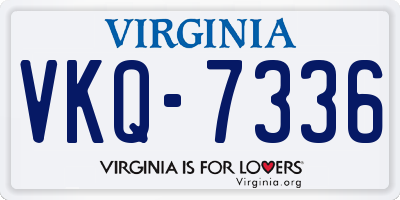 VA license plate VKQ7336