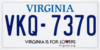 VA license plate VKQ7370