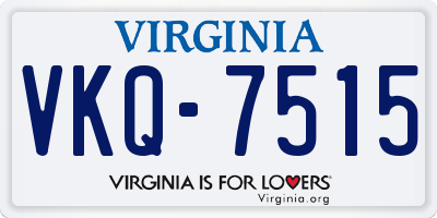 VA license plate VKQ7515