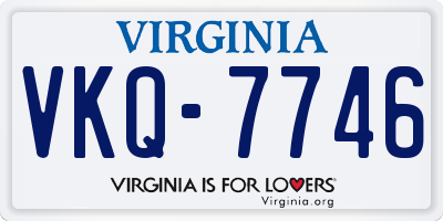 VA license plate VKQ7746