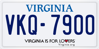 VA license plate VKQ7900