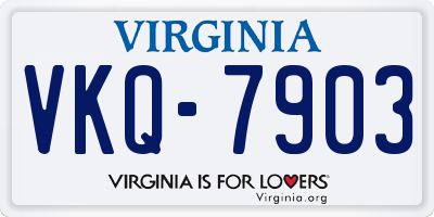 VA license plate VKQ7903