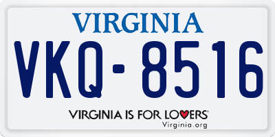 VA license plate VKQ8516
