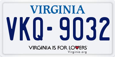 VA license plate VKQ9032