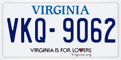 VA license plate VKQ9062
