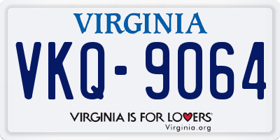 VA license plate VKQ9064